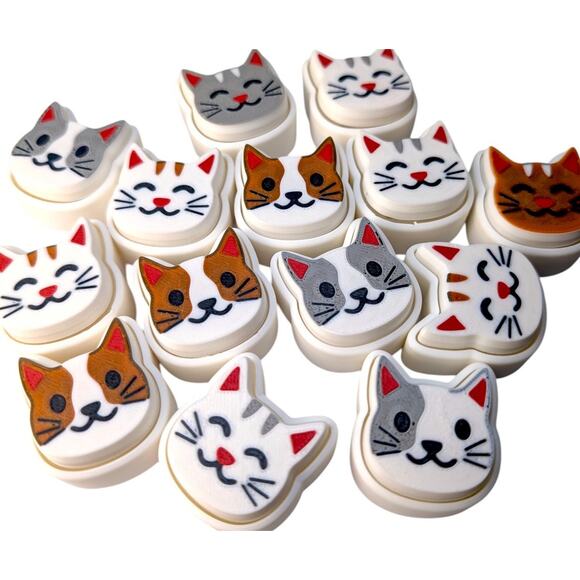 Pack of 5 assorted cat face fidget clickers great party gifts,‎ teacher prizes - Picture 1 of 3